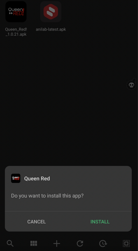 Aplicación Queen Red instalada en Android