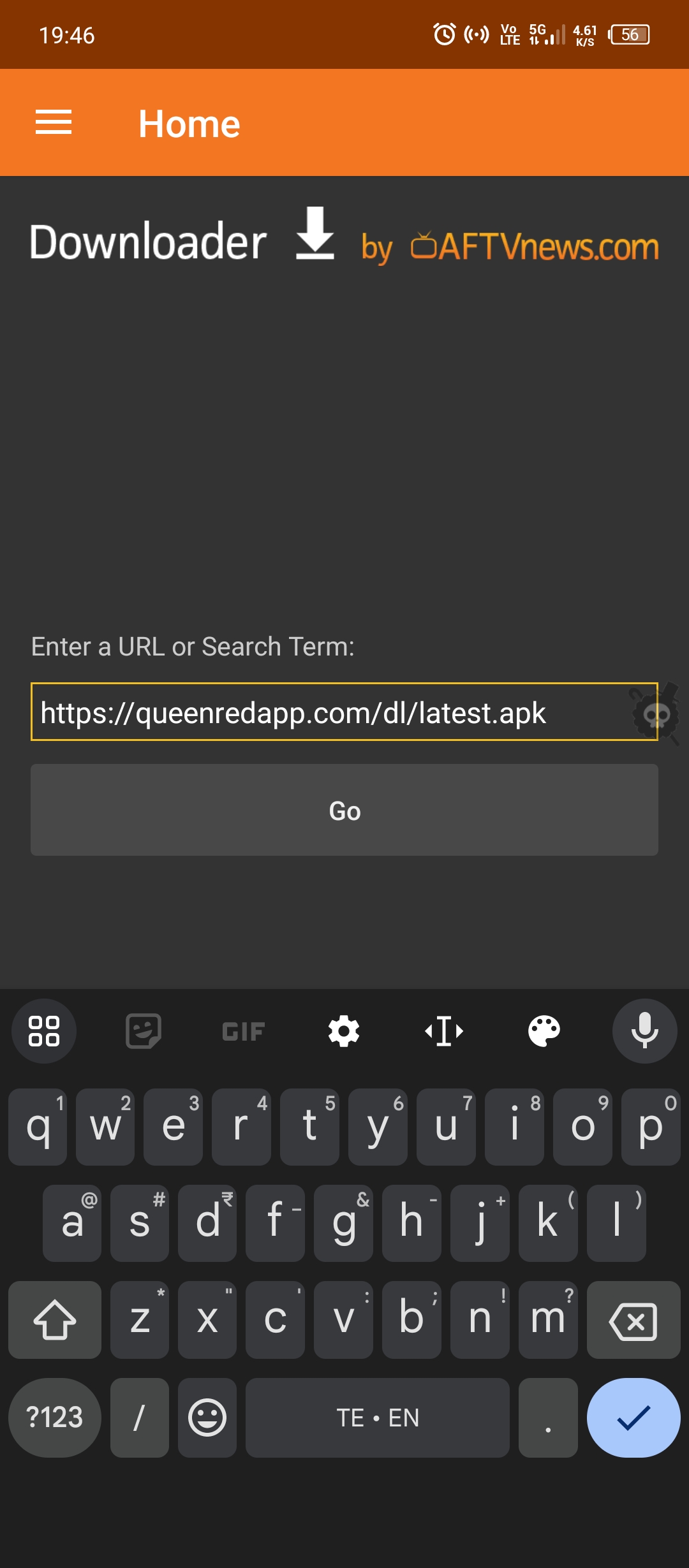 Ingrese la URL del APK de Queen Red